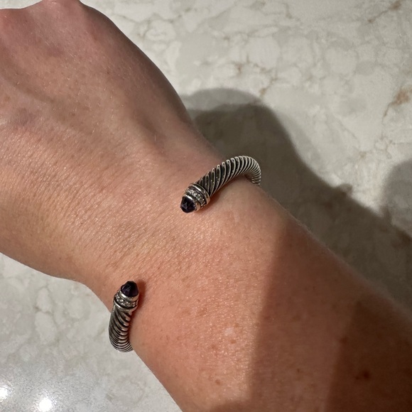 David Yurman Classic Cable Bracelet - 4mm - Amethyst with diamonds - Picture 3 of 6